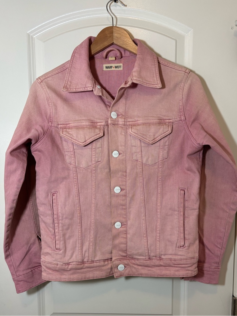 Warp + Weft washed out Pink Denim Jacket #284